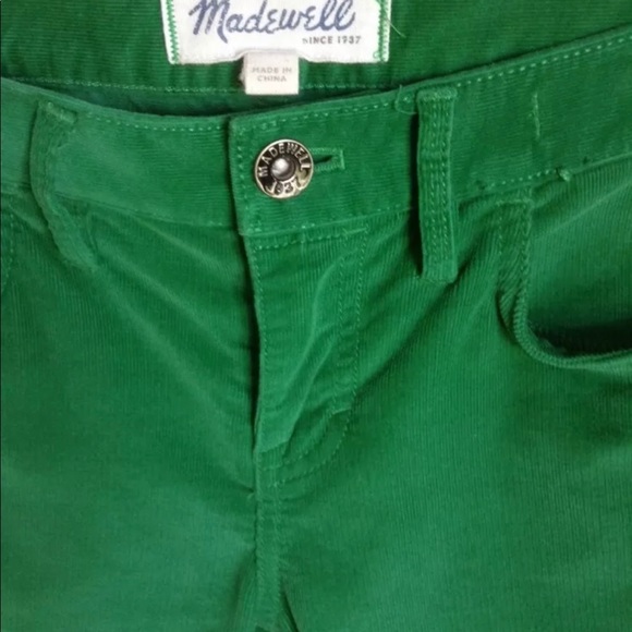 madewell emerald Skinny softest cords 24x32 pants - Picture 5 of 8
